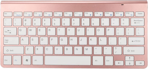Keyboard Mouse Set 2.4G USB Thin Ergonomic Mute for Computer (Rose Gold)