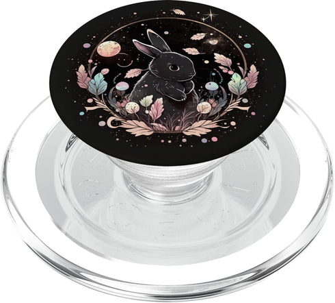 PopSockets MagSafe PopGrip for iPhone - Moon Phases Crystal Witchy Cute Black Rabbit Kawaii Pastel G