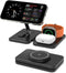 JoyGeek Magnetic Wireless Charging Station for Apple Devices, 3 in 1 Foldable Charger Stand for MagSafe, Compatible