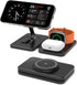 JoyGeek Magnetic Wireless Charging Station for Apple Devices, 3 in 1 Foldable Charger Stand for MagSafe, Compatible