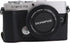 E-P7 Case, BolinUS Handmade Leather Half Camera Bag for Olympus Pen E-P7, Bottom Opening Version, Black