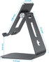 OMOTON Adjustable Tablet Stand for Desk - T2 Tablet Holder with Longer Arms for iPad Pro/Air/Mini, Black