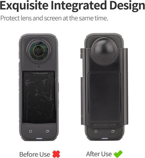 Protective Case for Insta360 X4 Lens and Screen Cover, Compatible with Insta360 X4 Camera Accessories