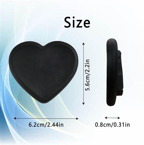 Rookii 2Pcs Heart-Shaped Silicone Mobile Phone Grip Stand,Collapsible Cellphone Finger Grip Holder for Smartphone