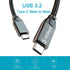 USB C to USB C 3.1 Cable 3.3FT, 10Gbps USB 3.1 Gen 2 Cable, 4K@60Hz Monitor Cord and 100W Fast Charging with E-Mark for Thunderbolt 3/4, MacBook Pro/Air,iPad Pro,Oculus, SSD,Galaxy S23(Black)