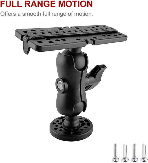 CALIDAKA Fish Finder Mount Base, 360 Degree Rotation Fish Finder Holder for Marine Electronics