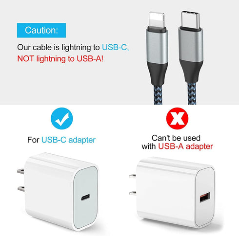 USB C to Lightning Cable - 10FT 2 Pack 20W MFi Certified Fast Charger for iPhone