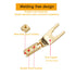 Tertullus 8 Pcs Pure Copper Speaker Spade Connectors, 45 Degree Gold Plated Screw Locking Adapter Fork Spade Plugs