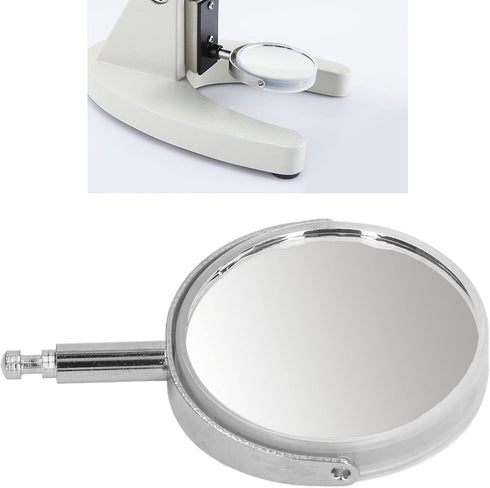 Microscope Plane Concave Reflector, 360 Degree Rotation Light Gathering for Experiments - Metal Bracket