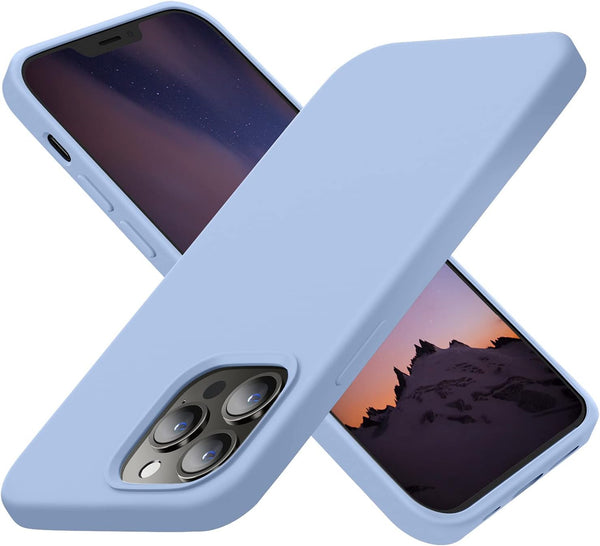 Cordking iPhone 13 Pro Case, Silicone Ultra Slim Shockproof Protective Phone Case, 6.1 inch, Light Blue with Soft