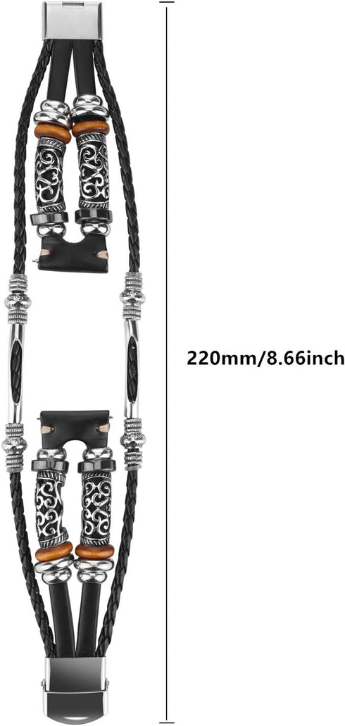 Bands Compatible with Garmin Venu 2/Venu 3/Vivoactive 4 45mm/Samsung Galaxy Watch 3 45mm/Gear S3, 22mm Leather Vintage