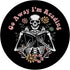Funny Skeleton Reading Book Go Away I'm Reading PopSockets Adhesive PopGrip