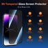 2 Pack Privacy Screen Protector Install Kit for iPhone 14 Pro, Anti Spy 9H Shatterproof Tempered Glass Film