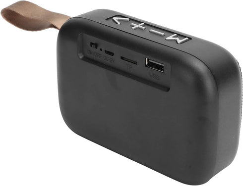 Bluetooth Wireless Stereo Subwoofer, Portable USB Mini Music Player with FM Radio, Hands-Free Calls (Black)