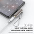 MOSWAG Right Angled USB C to 3.5mm Headphone Adapter, Zinc Alloy, Compatible with iPhone 15 Plus, Samsung Galaxy
