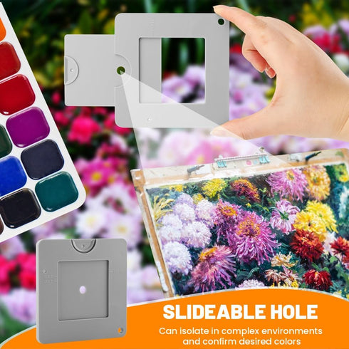 Trenqular View Finder,View Catcher with Sliding Mechanism, View-Finder with Color Isolation, View-Finder