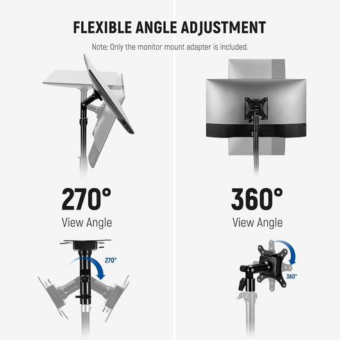 NEEWER Monitor Mount Adapter with Quick Release VESA Mount, 270° Adjustable Metal Stand for 17-32" Outdoor TV