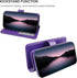 Bocasal Detachable Wallet Case for iPhone 13 Pro Max, RFID Blocking Card Slots, Premium PU Leather, Purple