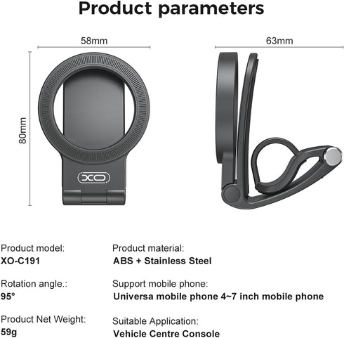 XO Simple is Beauty Magnetic Phone Holder for Car,Strong Non-Slip Car Phone Mount, Hands-Free Navigation for Car,Phone