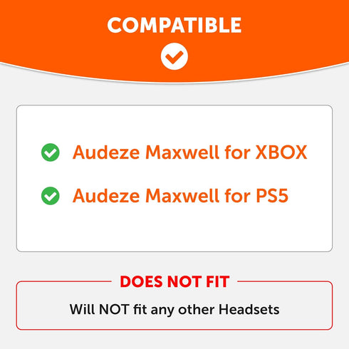 WC HeadbandZ Maxwell - Upgraded Silicone Headband for Audeze Maxwell by Wicked Cushions - Enhanced Flexibility, Comfort, and Style with Matching Earpad Designs| Black