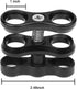 2 PCS x 1" Inch Aluminum Standard Long Ball Clamp Mount for Underwater Diving Light Arm System, Works with Ram Mounts