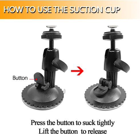 DOUXURY Windshield Suction Cup Bracket Mount for 7-10.1 Inch Monitor Display, Metal-Made, Strong Load-Bearing