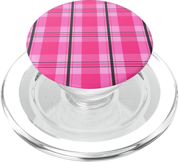 PopSockets Phone Grip - Pink Plaid PopGrip for MagSafe