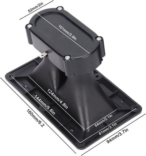 EBTOOLS Wide Dispersion Horn, 3 to 20KHz High Sensitivity Dual Drive Piezoelectric Horn Tweeters for Loudspeakers