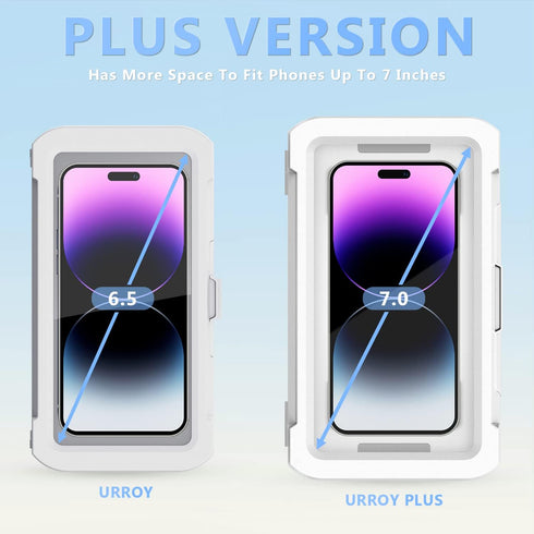 URROY Shower Phone Holder Waterproof, 360° Rotation Shower Phone Case, Anti-Fog High Sensitivity Universal Cover Mount Stand for Bathroom Wall Mirror Bathtub Kitchen, Gift for Men Women