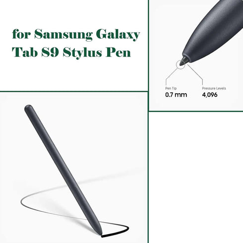 Samsung Galaxy Tab S9 Stylus Pen, Galaxy Tab S9 Plus, S9 Ultra S Pen, Tab S9+, Tab S9 Ultra, with Adaptors, Black