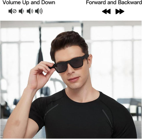 OhO Smart Glasses, Unisex Polarized Sunglasses with Bluetooth Speaker, Voice Control, Athletic/Outdoor UV Protection