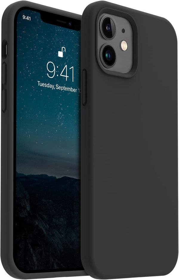 AOTESIER Compatible with iPhone 12 Case and iPhone 12 Pro Case 6.1 inch - Silky Touch Premium Soft Liquid Silicone