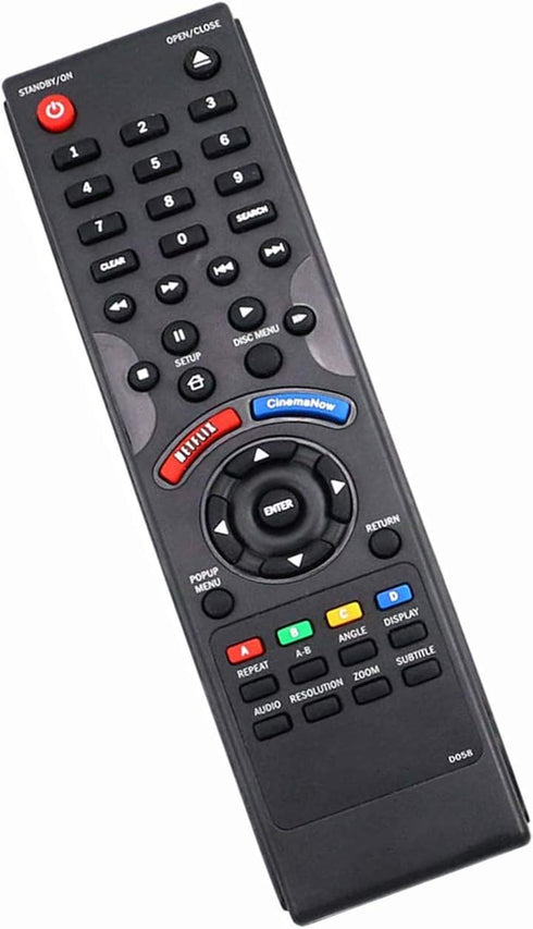 New D058 Blue Ray Disc Remote Control for DYNEX Blue Ray DVD