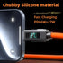 USB C to C Cable 5ft Chubby Silicone 4 in 1 Charging Cable with LED Display for iPhone 15, Samsung S24