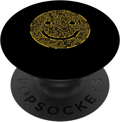 Positive Electric Circuit Smile Computer Science Programmer PopSockets Swappable PopGrip