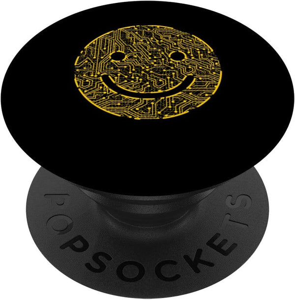 Positive Electric Circuit Smile Computer Science Programmer PopSockets Swappable PopGrip