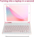 Keyboard Case for iPad 9/8/7th Gen 10.2’’ - Detachable Bluetooth Keyboard with Pencil Holder for iPad 10.2, Pink