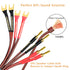 UCINNOVATE 2 Pack HiFi OFC Speaker Cable - Banana Plug to Jumper Spade, 14AWG Speaker Wire Cord for Amplifier