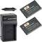 DSTE 2X IA-BP90A BP-90A Battery + DC119 Travel and Car Charger Adapter for Samsung HMX-E10 Series Cameras