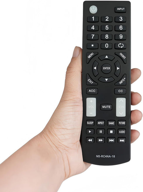 Replacement Remote NS-RC4NA-18 for Insignia TV Models NS-32D311NA17, NS-40D420NA18, NS-49D420NA18, NS-55D420NA18