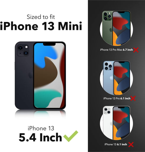 max Protection HD Screen Protection - 2 Pack Tempered Glass Screen Protector for Apple iPhone 13 mini