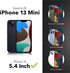 max Protection HD Screen Protection - 2 Pack Tempered Glass Screen Protector for Apple iPhone 13 mini