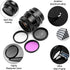 52mm Filter Kit Universal UV CPL FLD Filter Set UV Protection Filter Circular Polarizing Filter Fluorescent Filter with Lens Cap Replacement for Canon Nikon Sony Pentax Olympus Fuji Camera