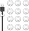 12PCS White Cord Holder Cable Clips, Adhesive Wire Organizer, for Nightstand, Desk, Office, Appliances