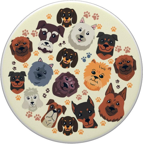 Animal Lover Dog Lover Pet Owner Cute Paw Prints PopSockets Standard PopGrip