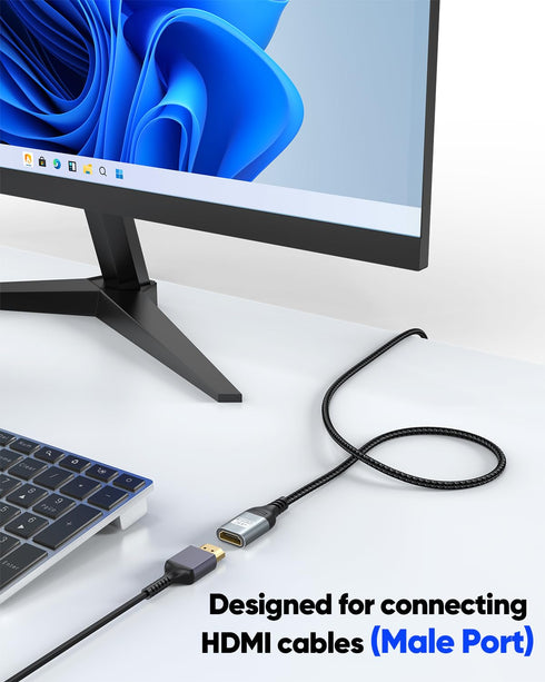4K 3FT 3D, 2.2 PS5, HDMI Extender Cable HDMI Extension, High Speed HDMI Male to Female Adapter Supports ARC, HDR, HDCP