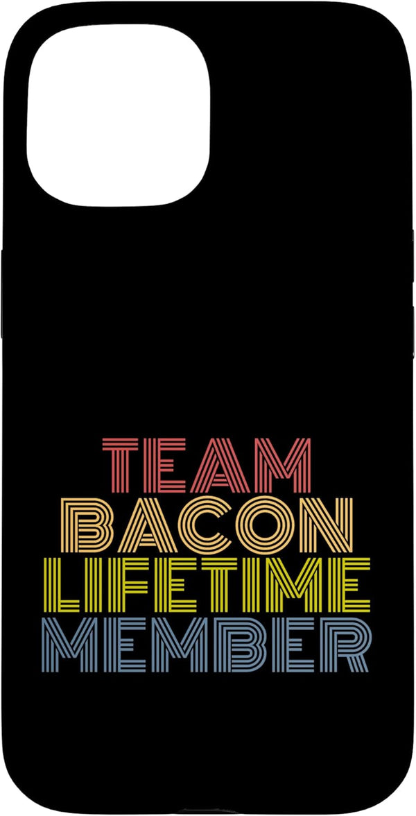Team Bacon Lifetime Member Tees Team Bacon Lifetime Member with Retro 70s Vintage Look Case for iPhone