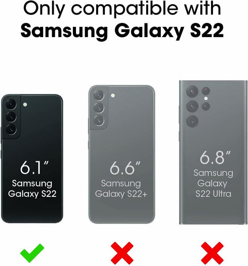 OtterBox S22 Commuter Galaxy Series Case - Black, Slim & Tough, Pocket-Friendly, with Port Protection
