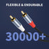 10FT 2RCA 2RCA Cord,2 player-2Pack Gold-Plated Male to Male Aluminum Shell Auxiliary Audio RCA M/M Stereo Audio Cable