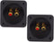 Gatuida Screw Type Binding Post 2PCS 3.1 Inch Square 2-Way Speaker Box, Subwoofer Box Speaker Terminal Plates with